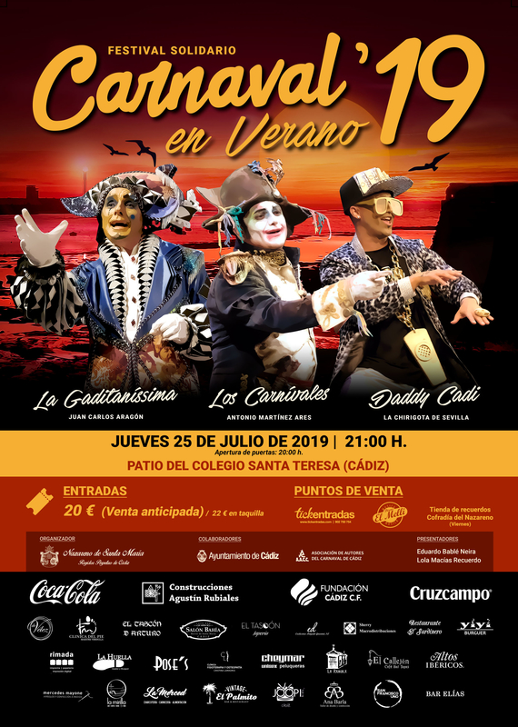 Cartel de la Gala 'Carnaval en verano 2019'
